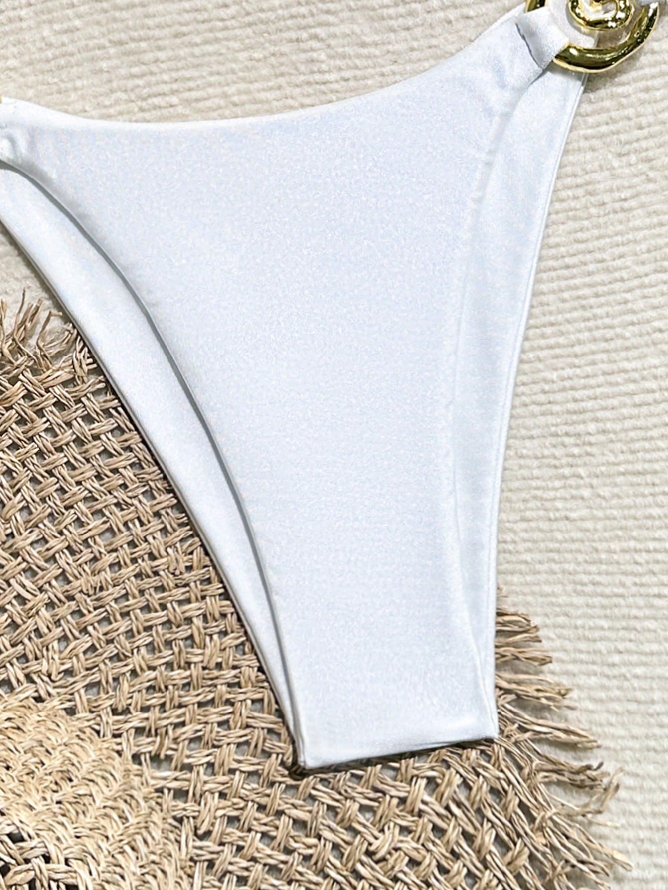 Solid Color Bikini White