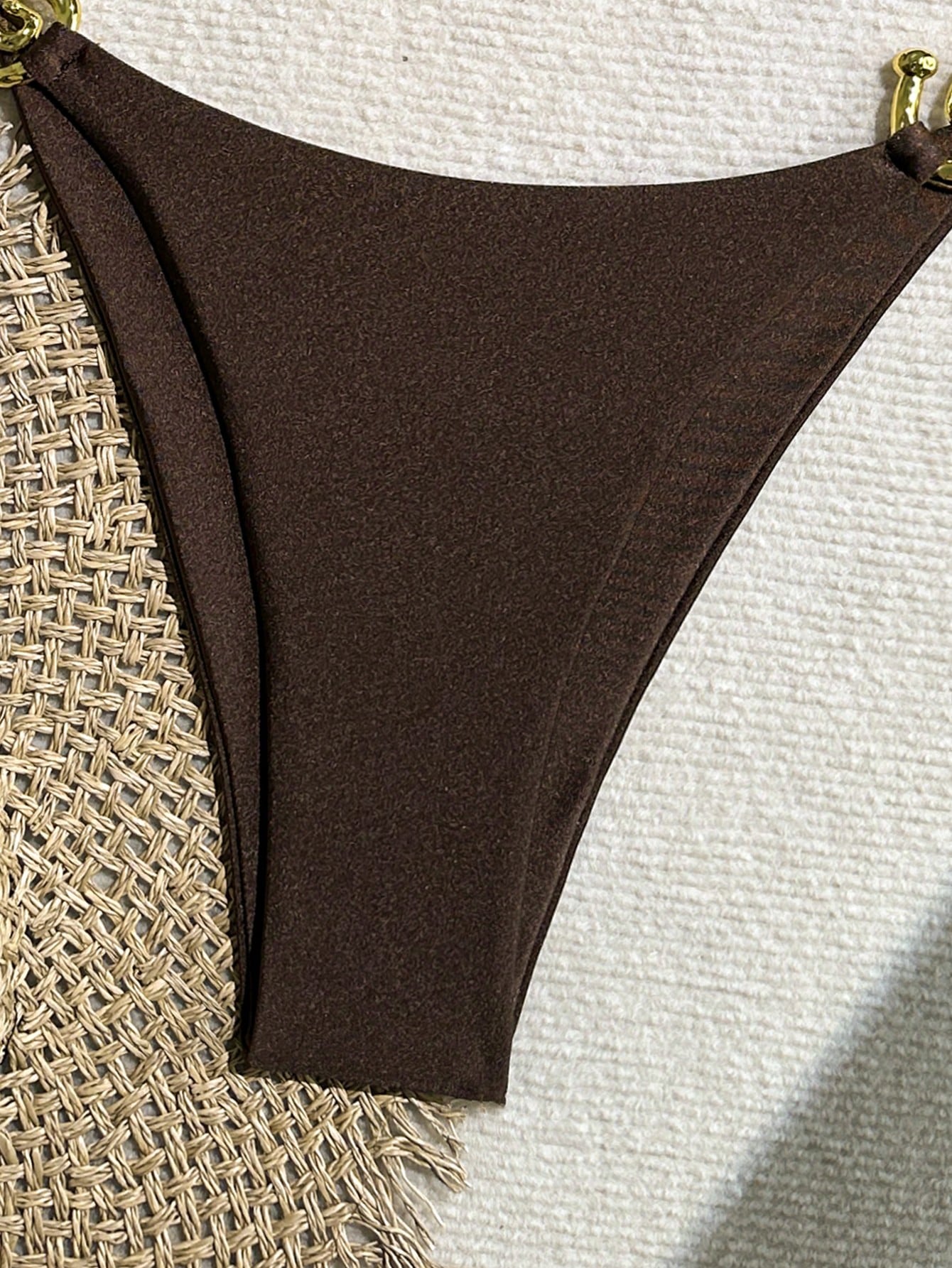 Solid Color Bikini Brown