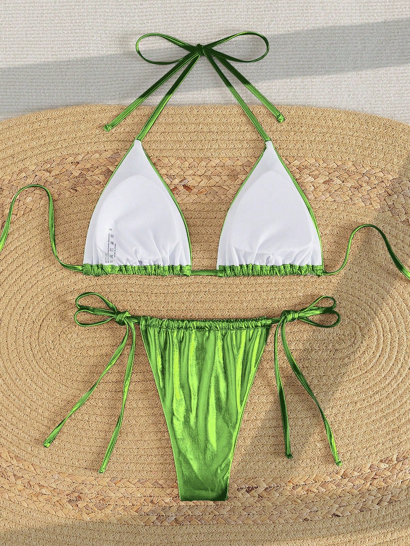 Tie Back Halter Bikini Green