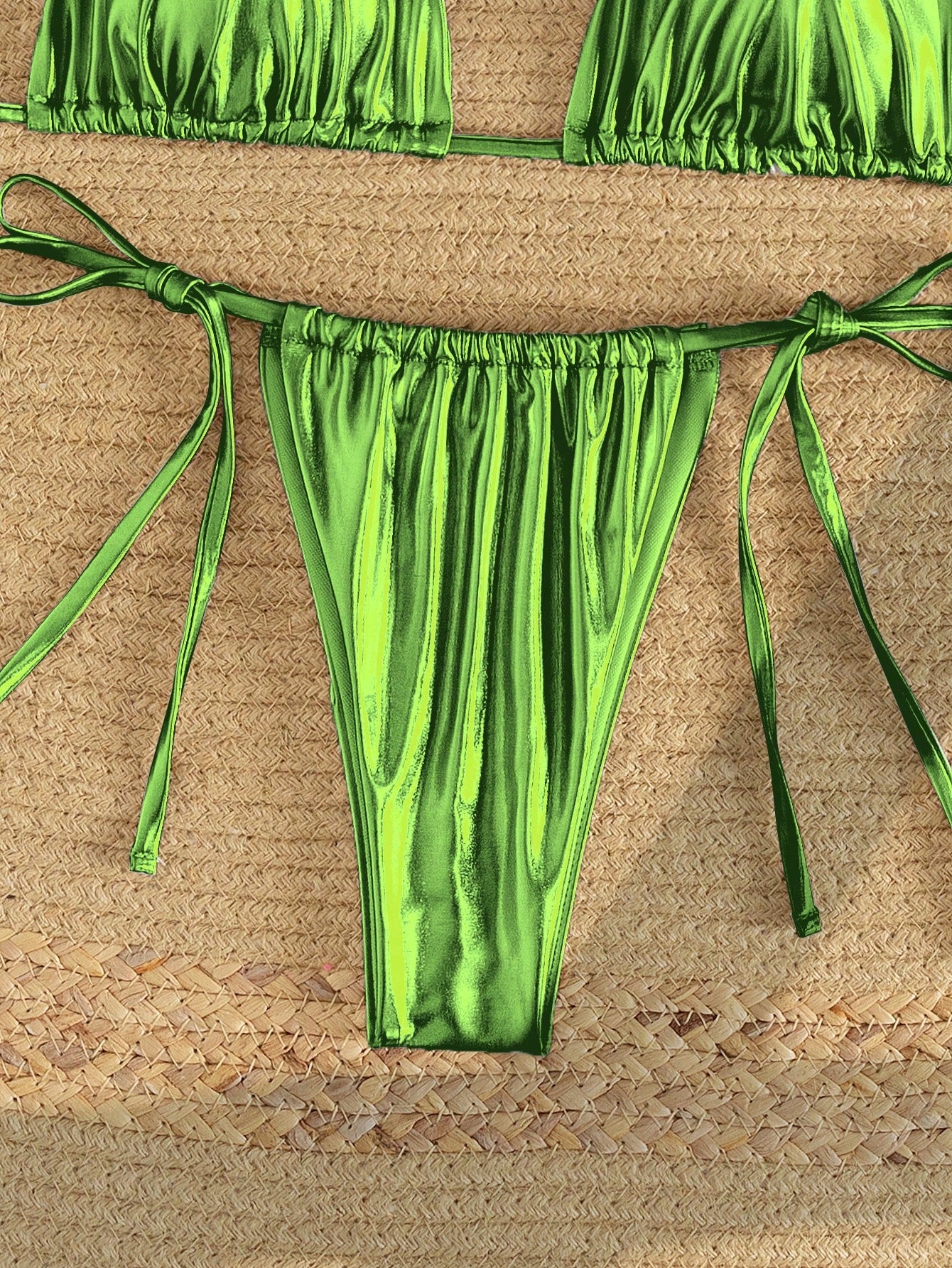 Tie Back Halter Bikini Green