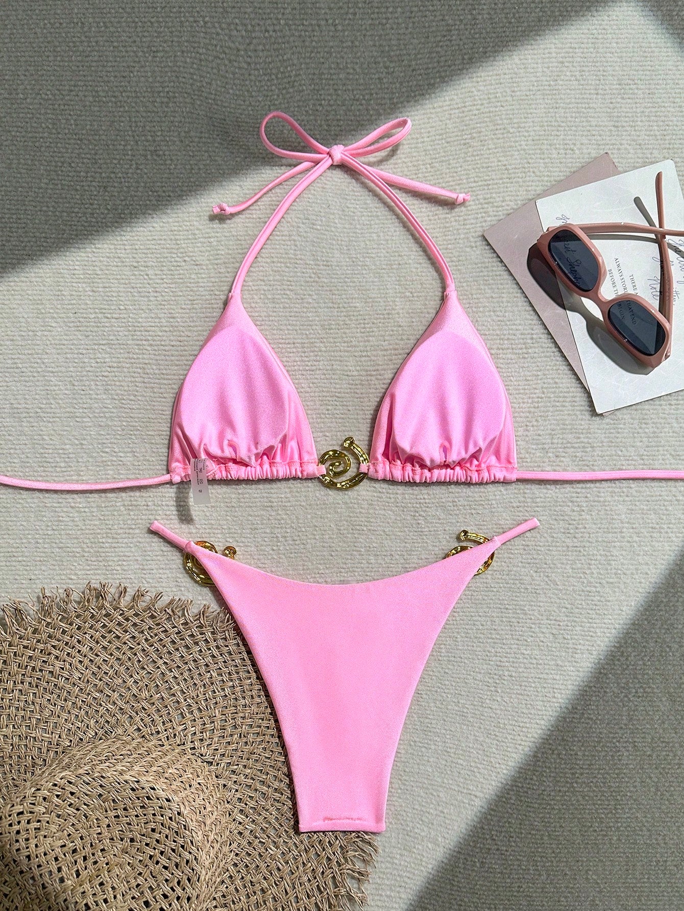 Solid Color Bikini Pink