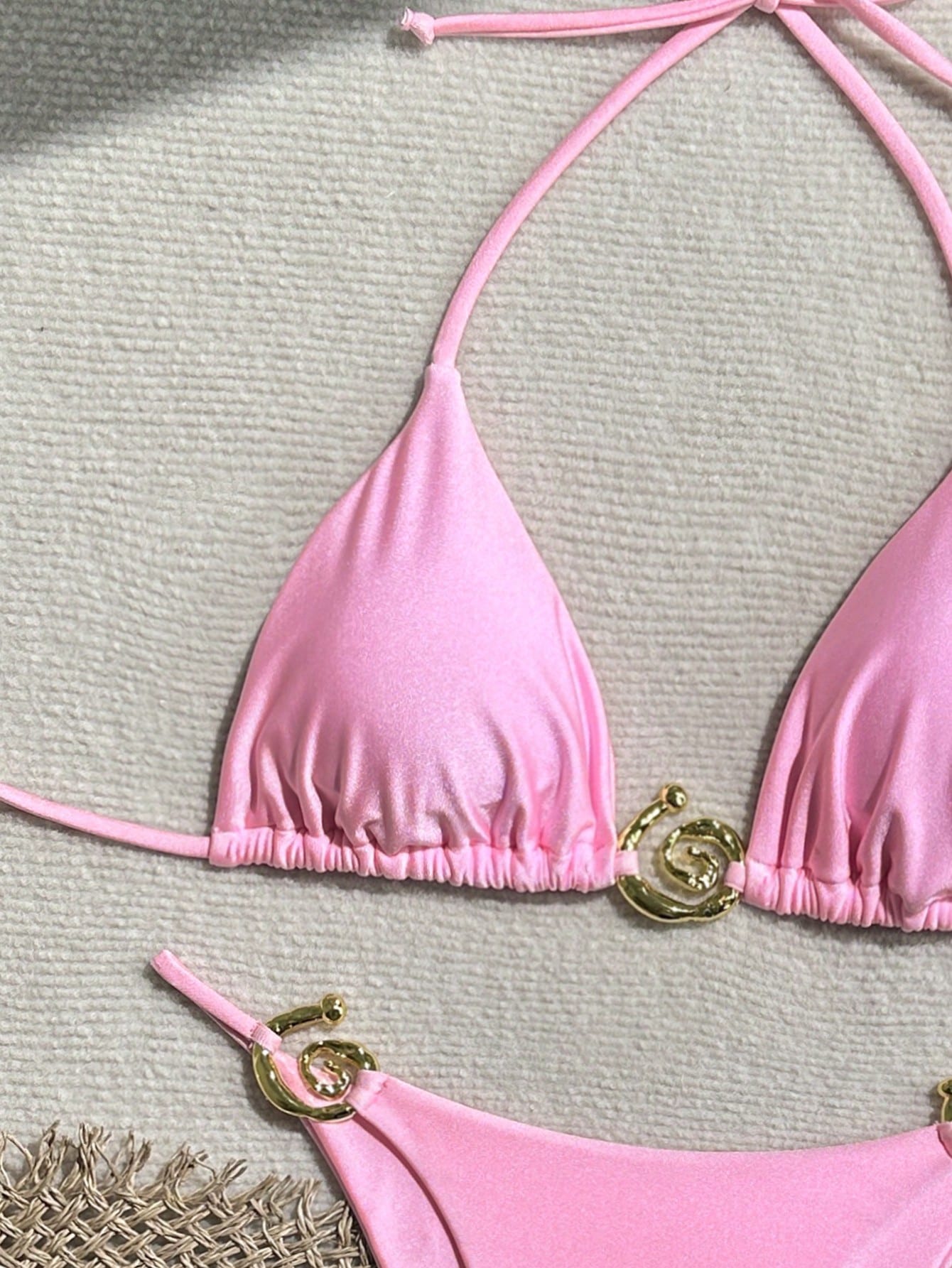 Solid Color Bikini Pink