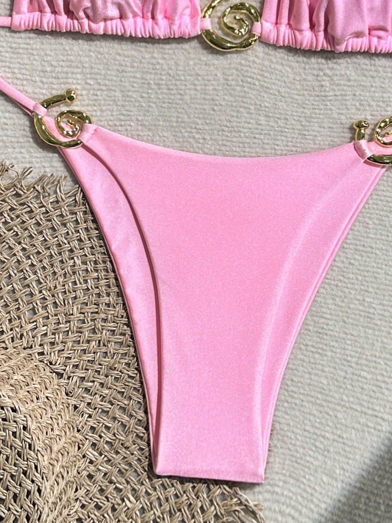 Solid Color Bikini Pink