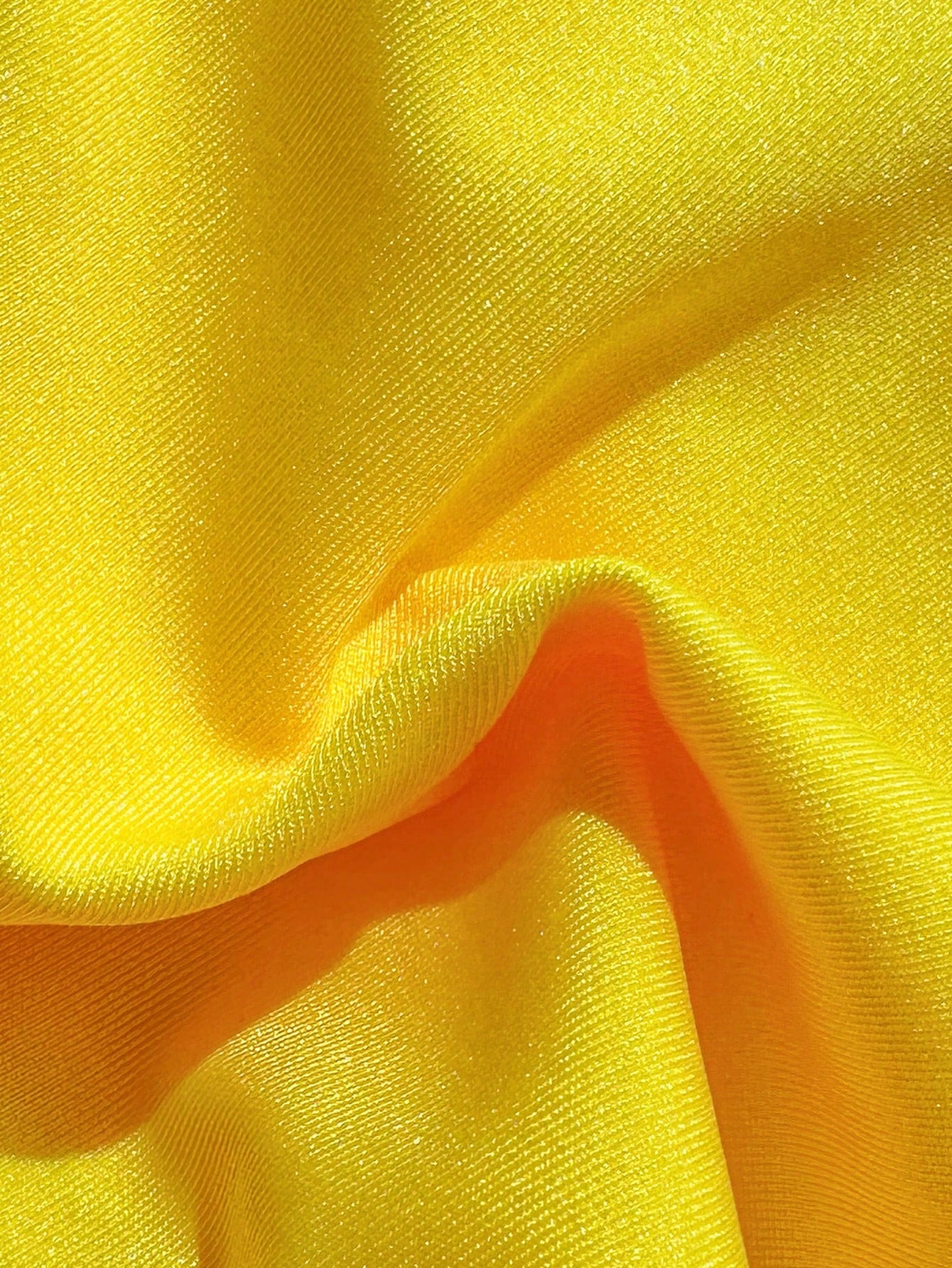 Summer Solid Color Bikini Yellow