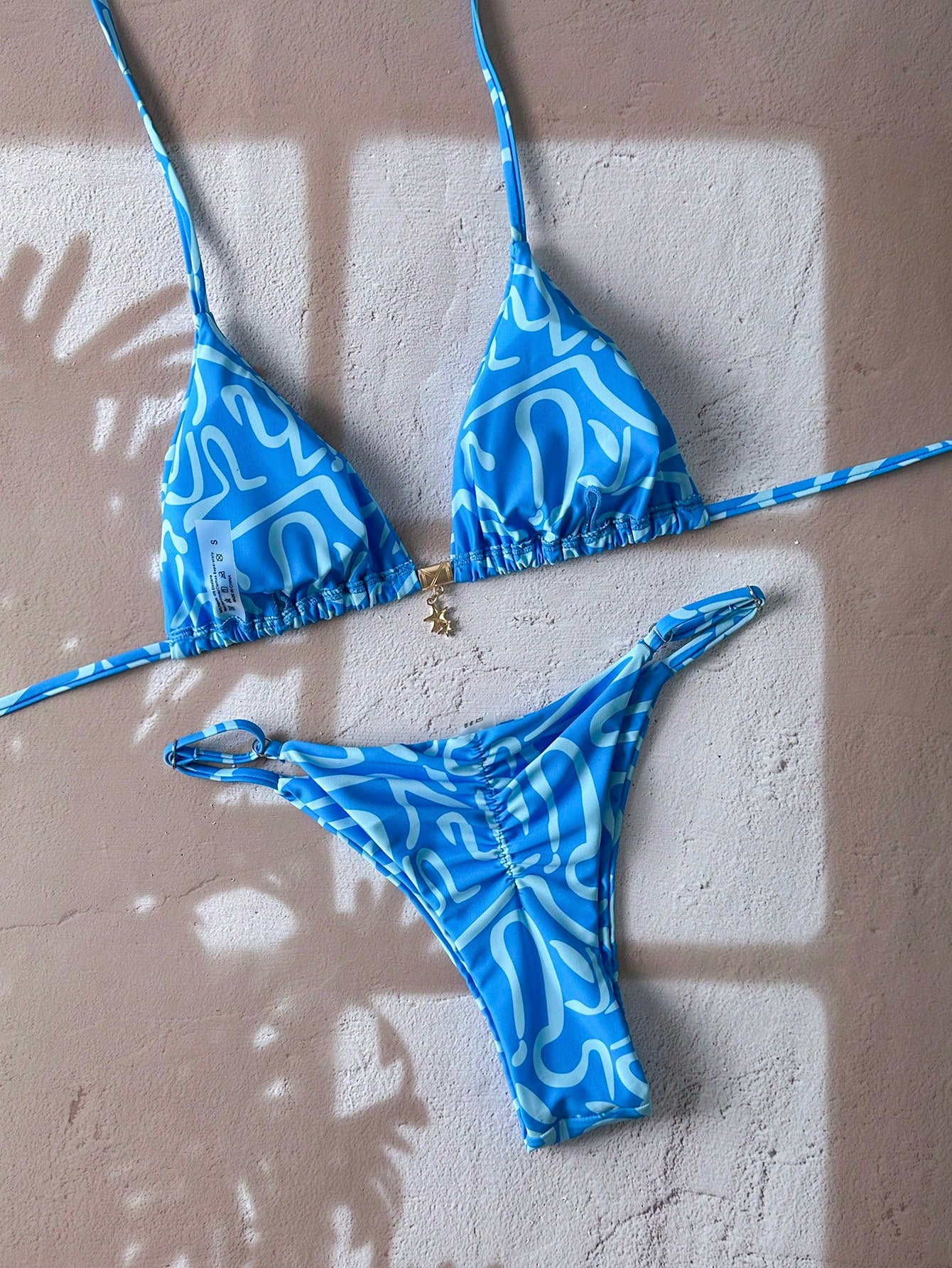 Floral Metal Bikini Set Multicolor