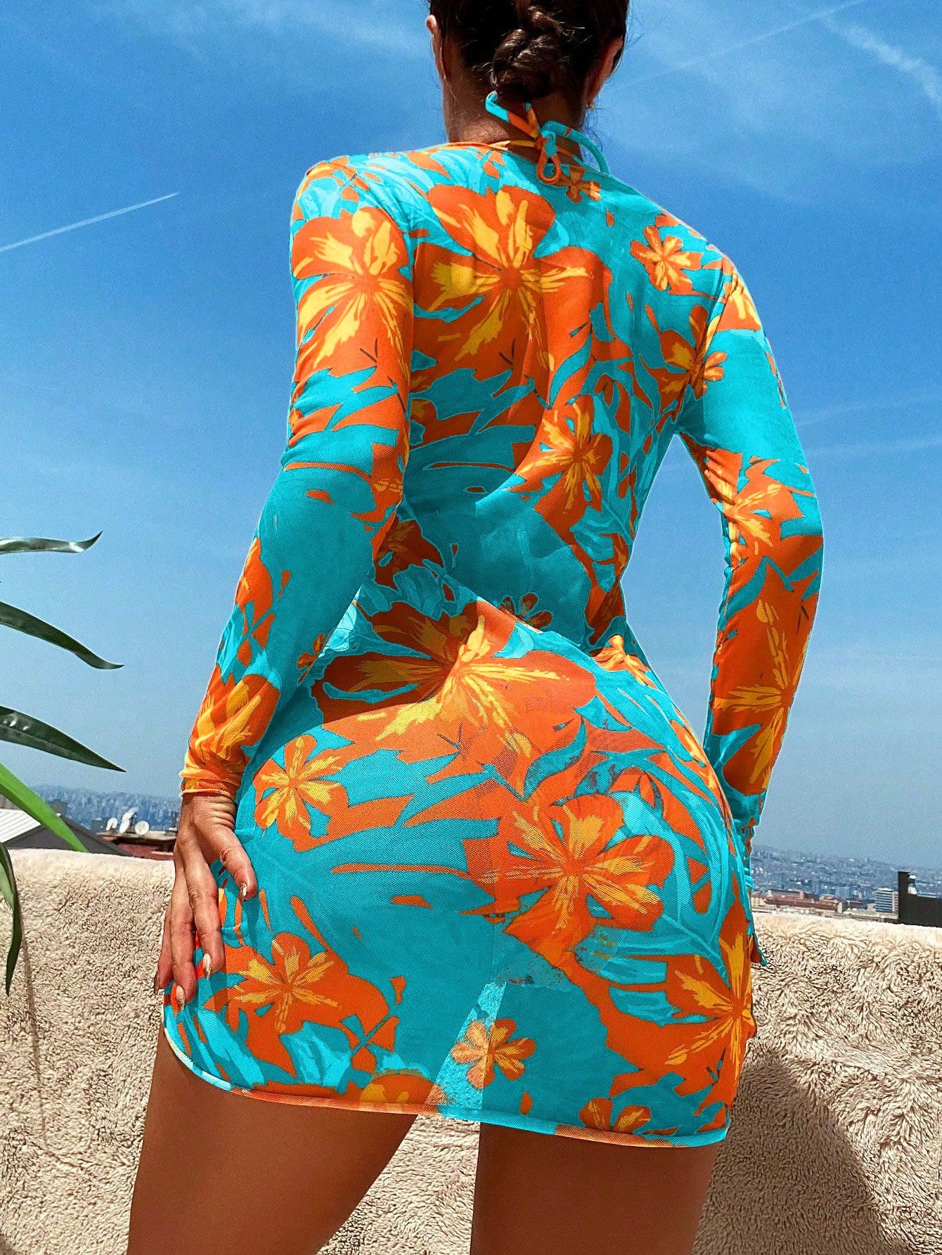 Assorted Printed Bikini Baby Blue