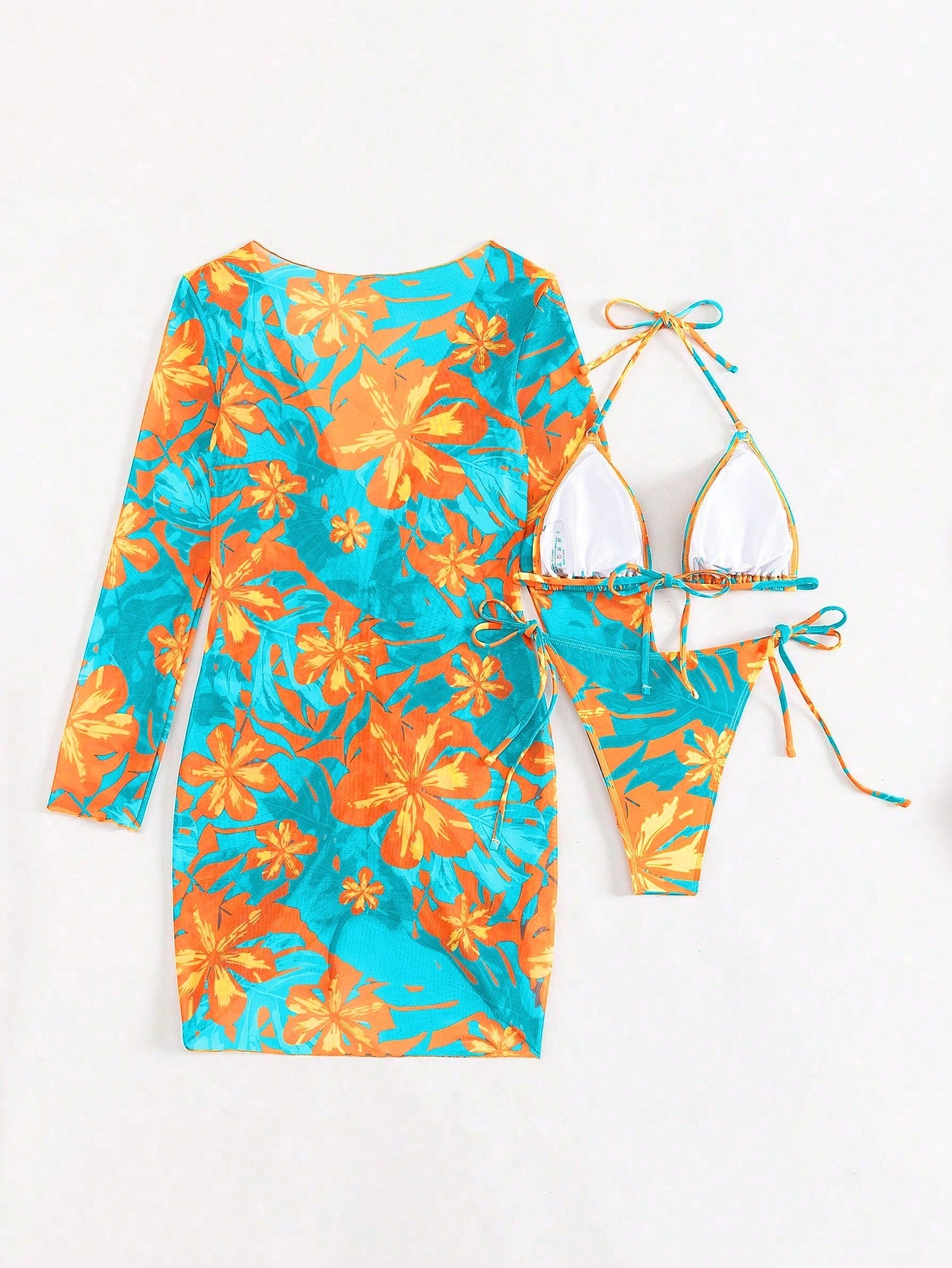 Assorted Printed Bikini Baby Blue