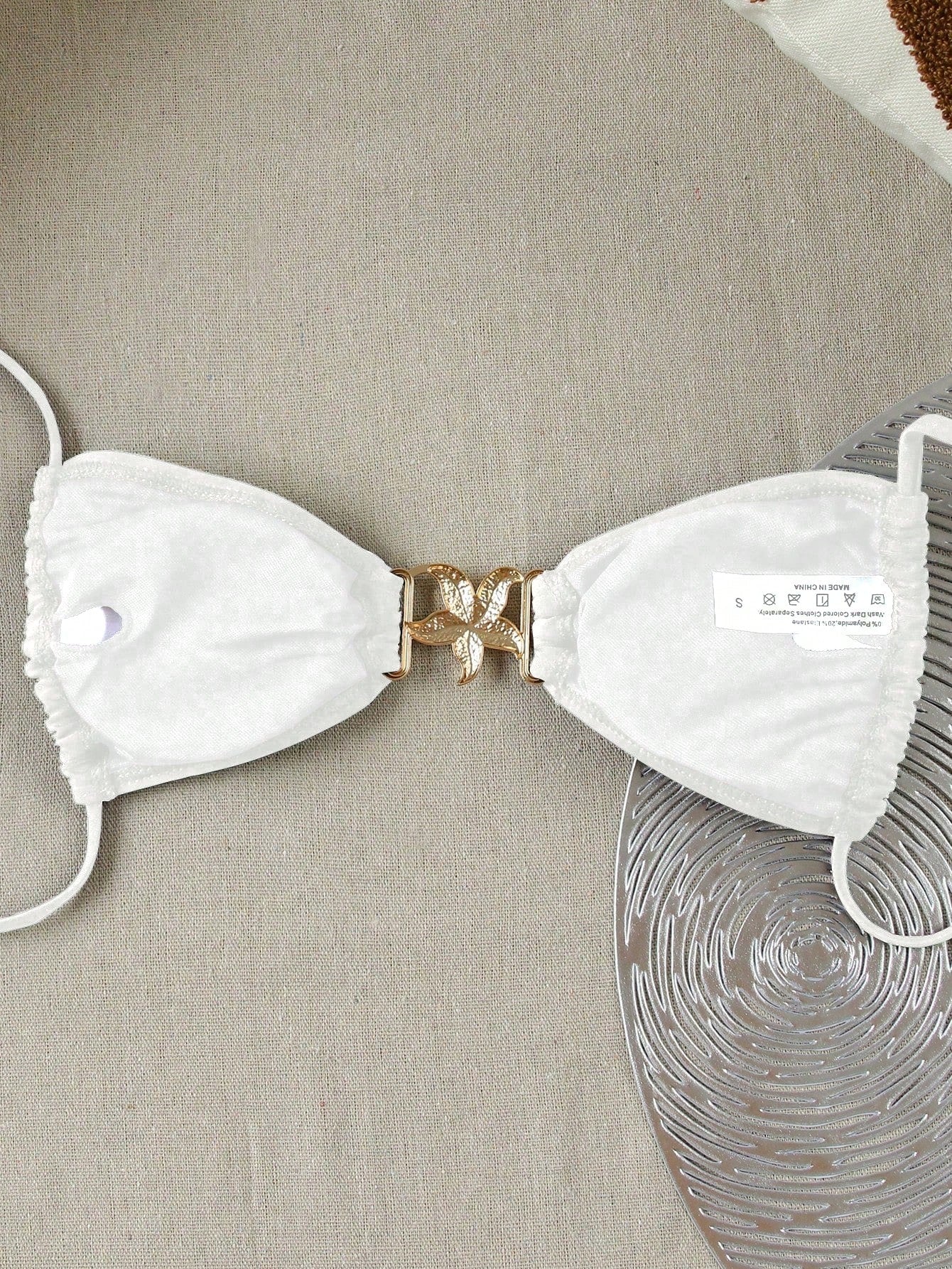 Azure Summer Classic Bikini Top White