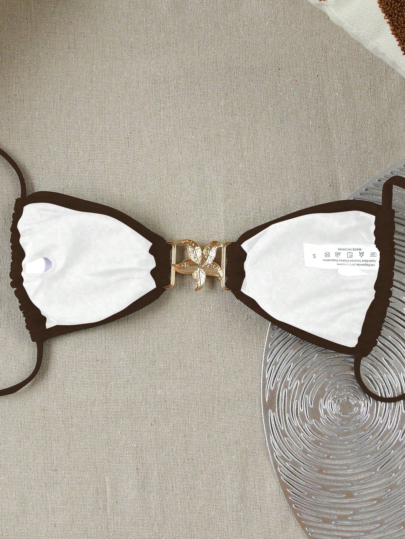 Sahara Solid Sexy Bikini Top Khaki