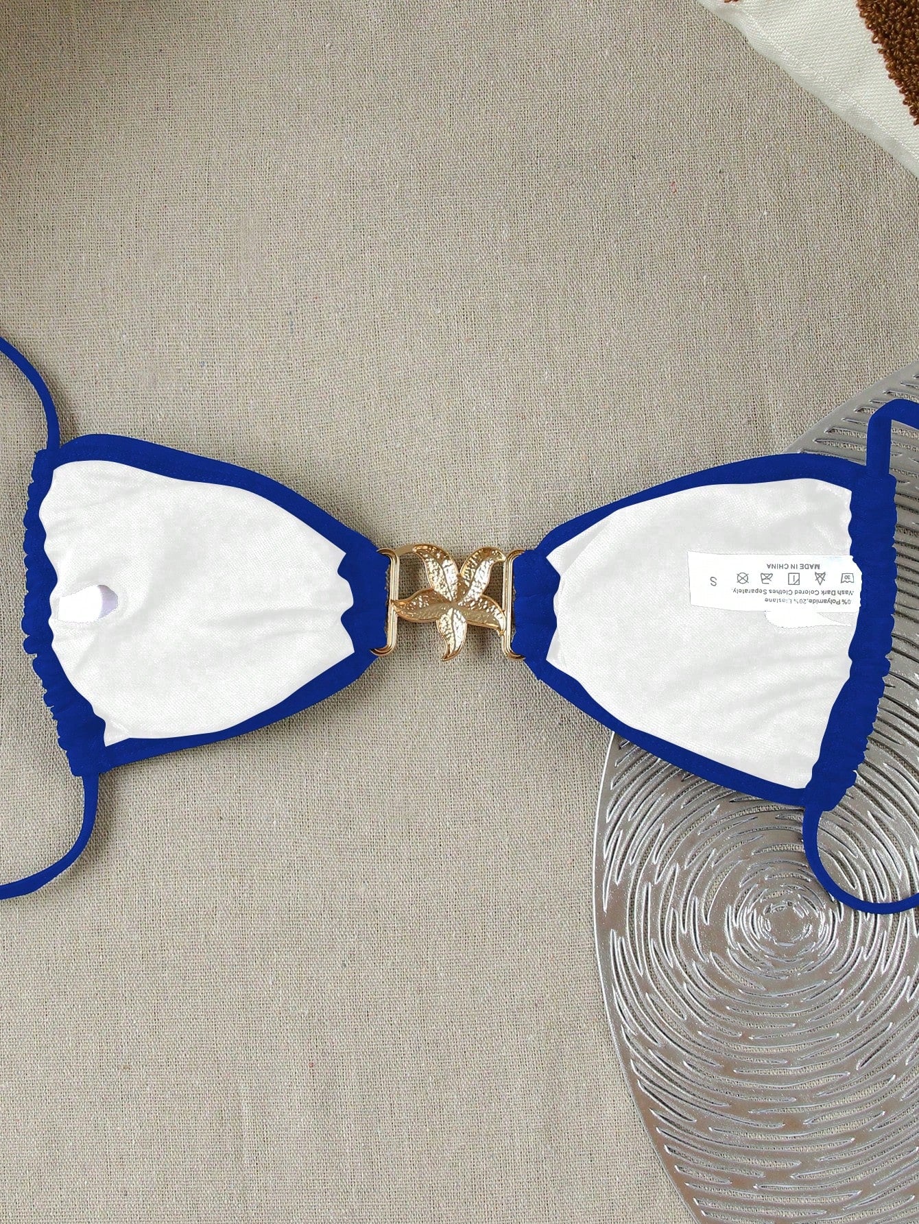 Azure Starfish Bikini Top Blue