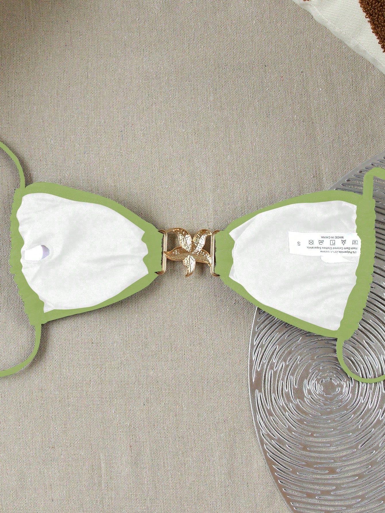 Seafoam Starfish Bikini Top Green
