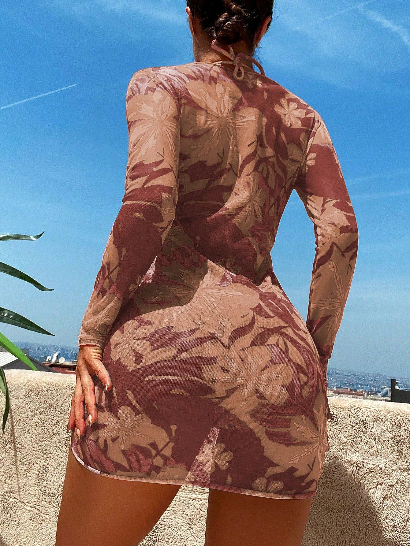 Printed Bikini Set Brown