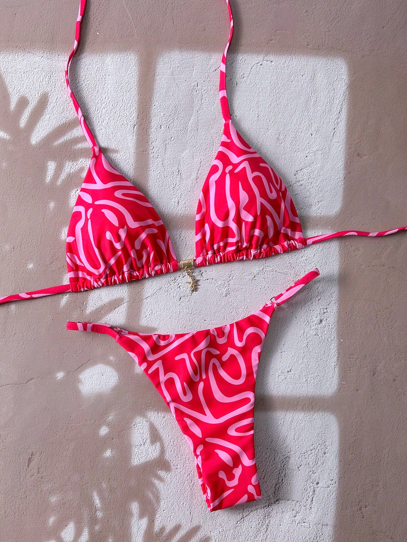 Sunset Print Metal Bikini Multicolor