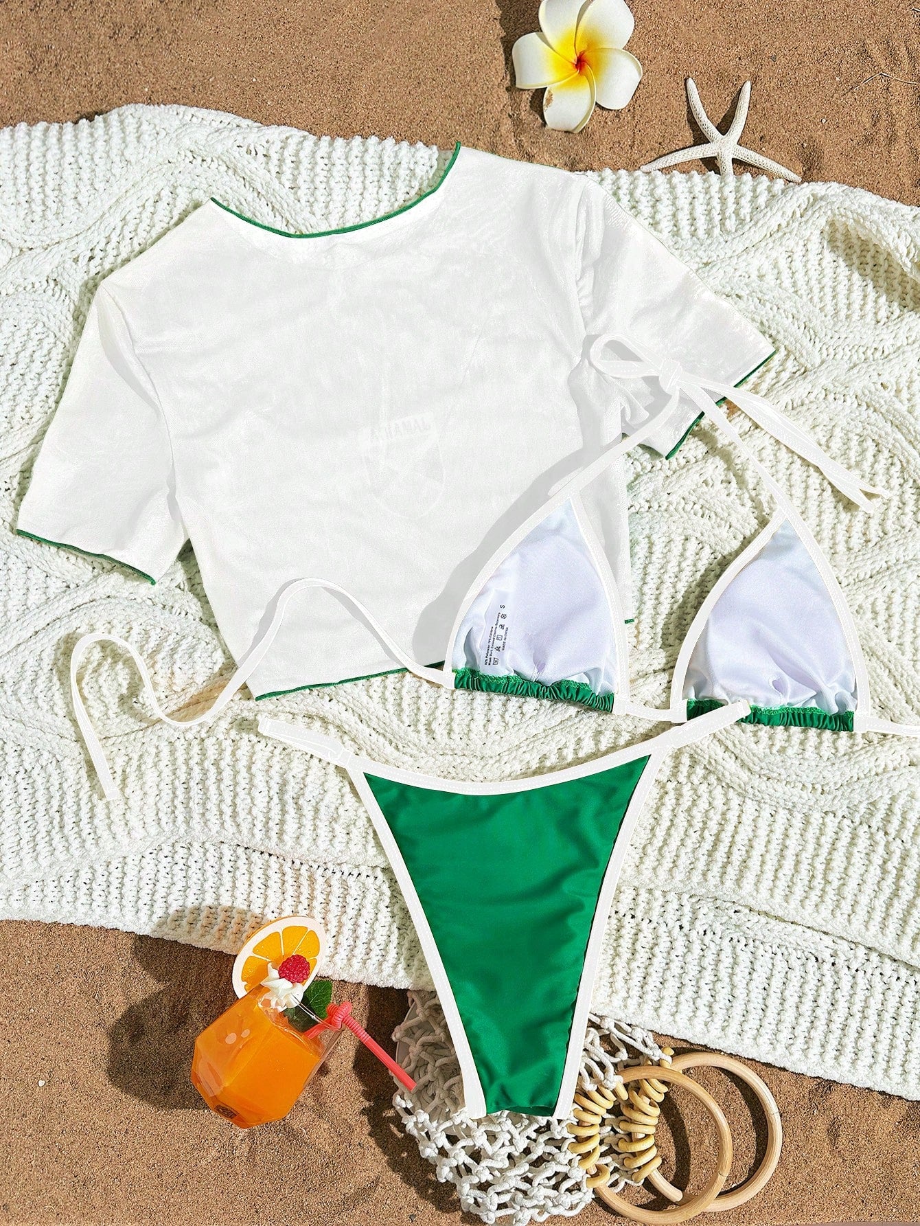 Emerald Sport 3-Piece Bikini Set Green