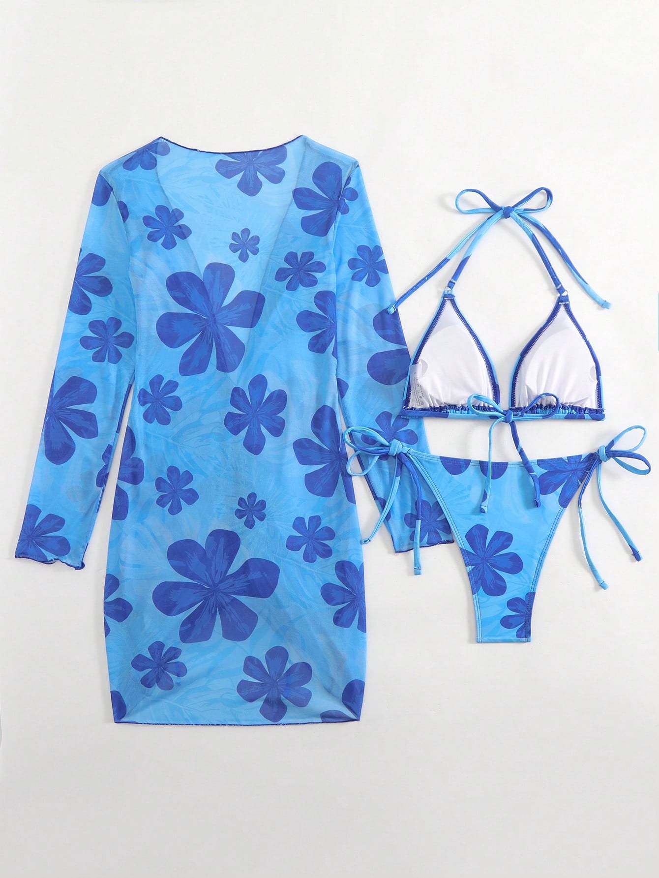 Printed Bikini Set Blue