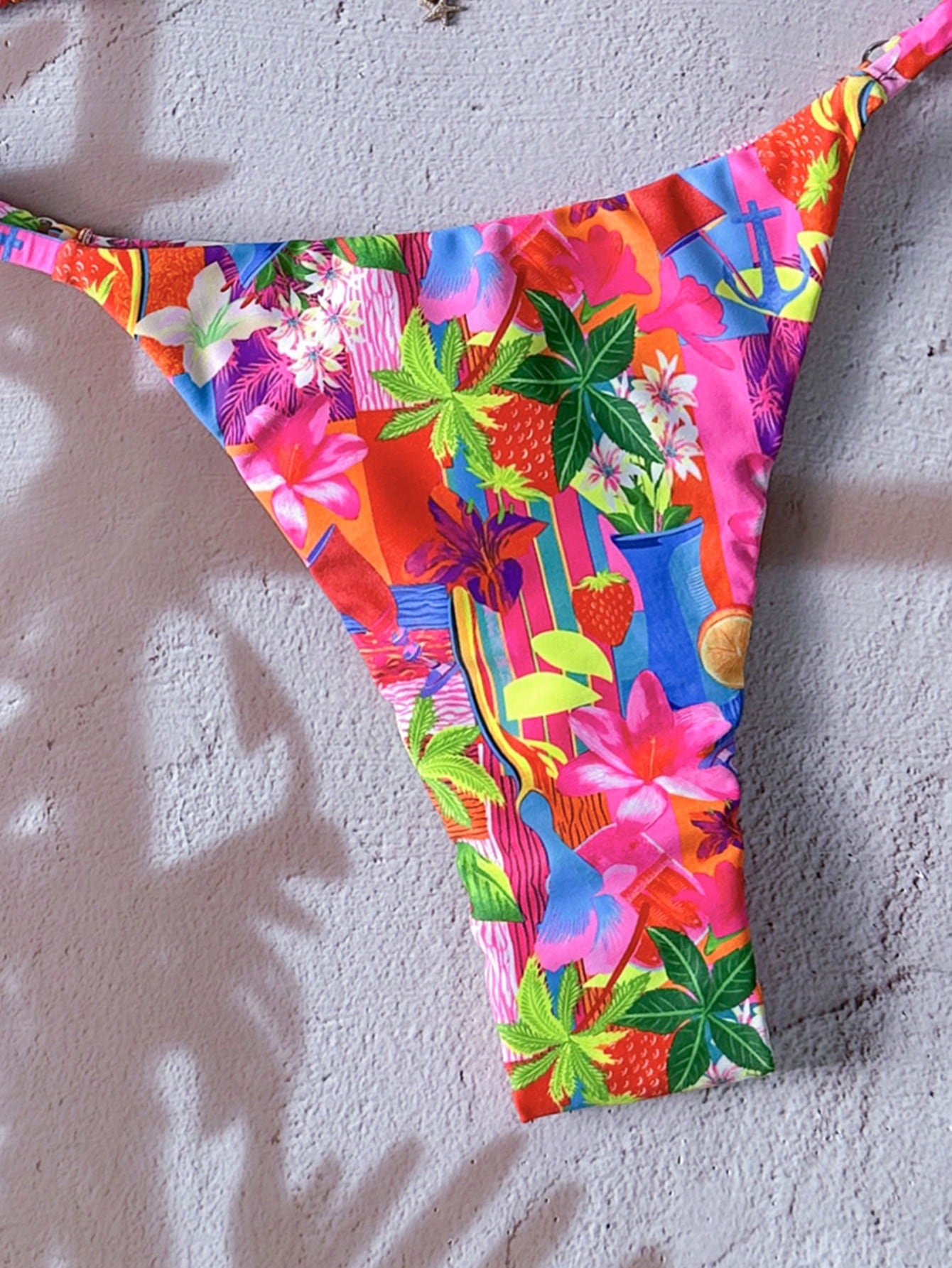 Tie Dye Ruffle Bikini Multicolor
