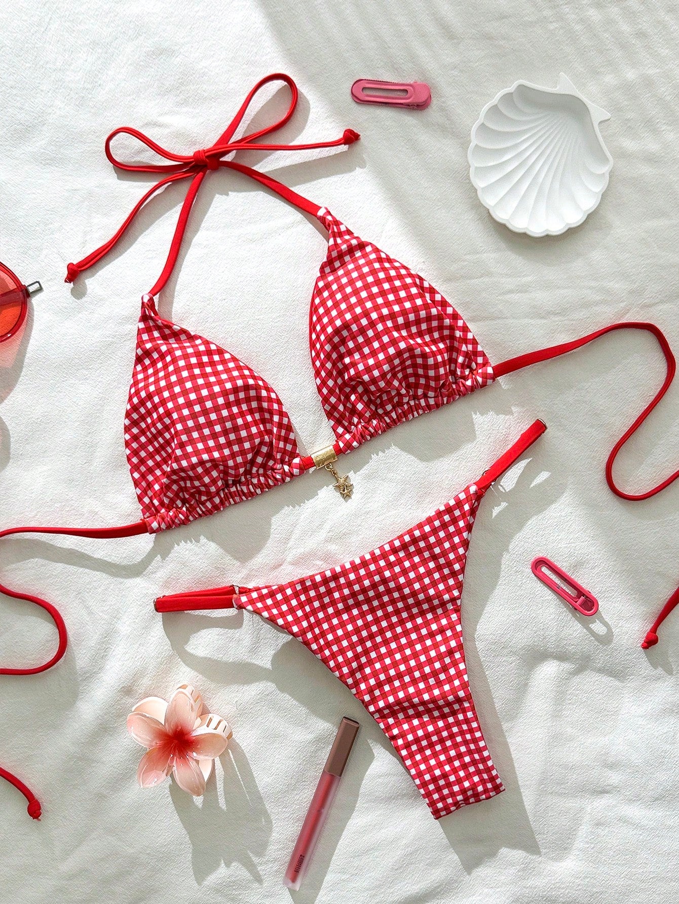 Gingham Charm Bikini Set Multicolor