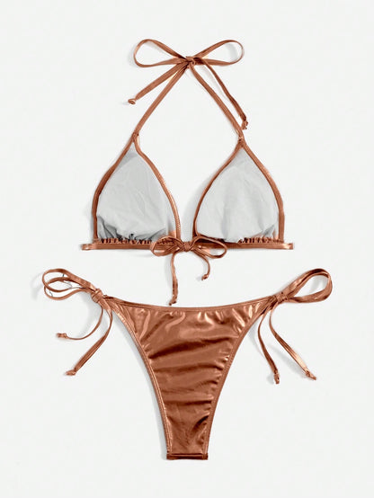 Solid Color Bikini Gold
