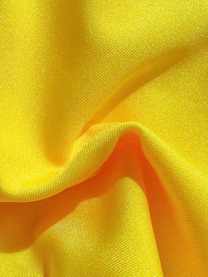 Summer Solid Color Bikini Yellow