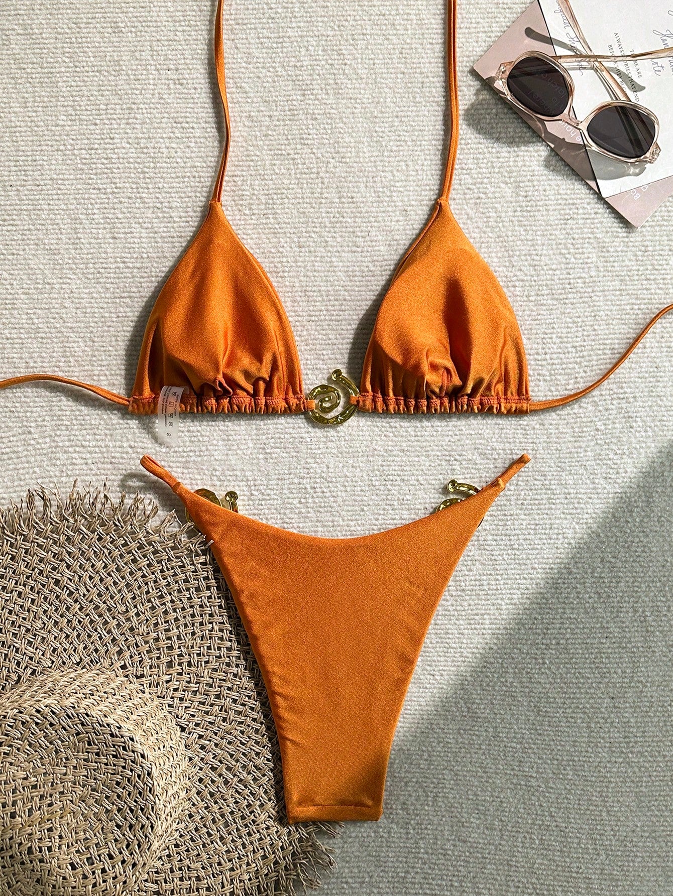 Plain Bikini Rust Brown