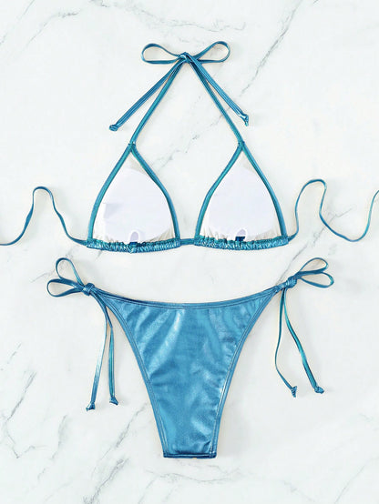 Metallic Bikini Blue