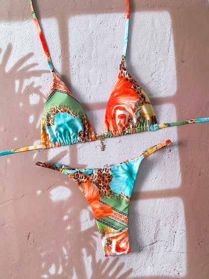 Safari Print Bikini Set Multicolor