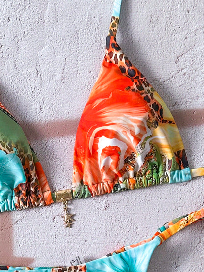 Safari Print Bikini Set Multicolor