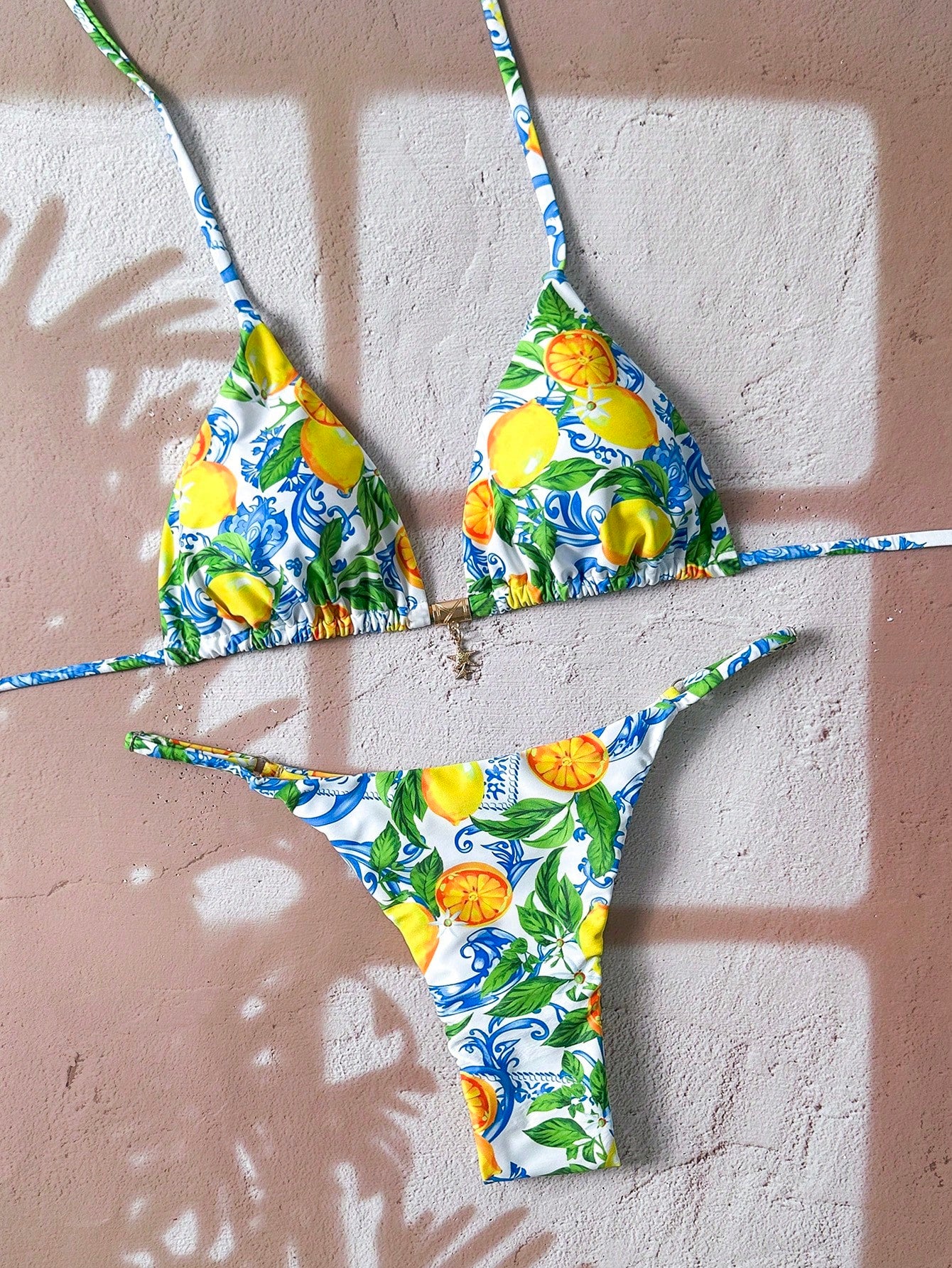 Fruit Garden Print Bikini Multicolor