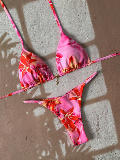 Tropical Break Printed Bikini Multicolor