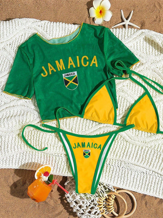 Paradise Sport 3-Piece Bikini Set Multicolor