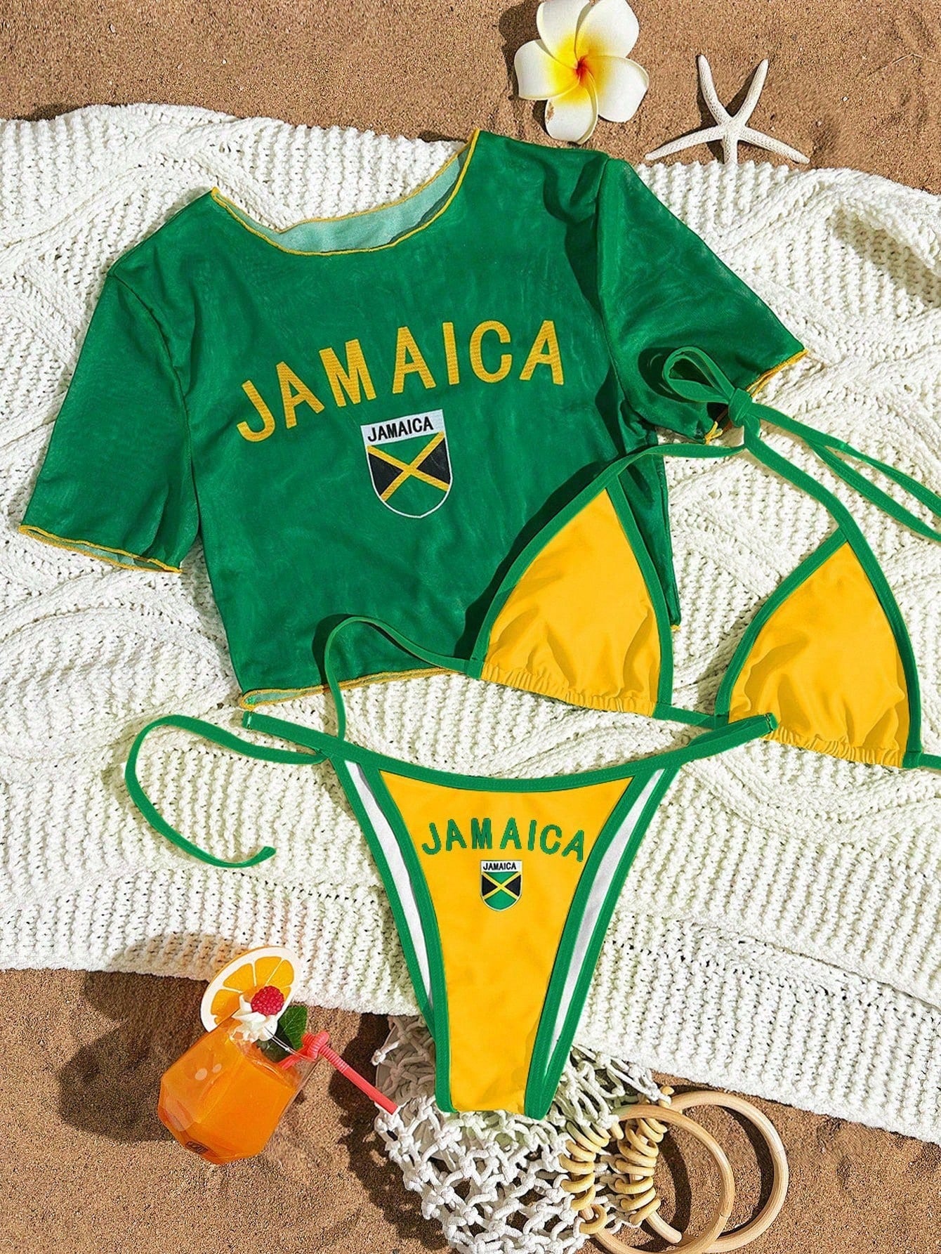 Paradise Sport 3-Piece Bikini Set Multicolor